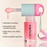 Evereden Happy Kids Skin & Lips Routine - Multi-Vitamin Face Wash & Face Cream Peach & Tinted Lip Oil Sakura Pink Set - Clean & Vegan Skin Care for Kids 3+ - Moisturizing, Nourishing, & Protective