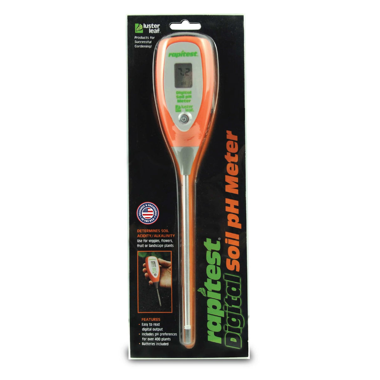 Luster Leaf Rapitest Digital Soil pH Meter. Designed and Engineered in the USA.