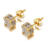 SENTERIA 18K Gold Plated Stud Earrings for Men Women Screw Back Earrings