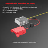 Azocek 18V to 12V Step Down Converter Compatible with Milwaukee 18V Battery Azocek Power Wheel Battery Adapter DC 12V 20A 240W Buck Converter Regulator with 30A Fuse & Wire Terminal