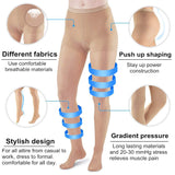 20-30 mmHg Compression Pantyhose for Women, Medical Compression Stockings, Waist High Opaque Compression Tights for Edema, Varicose Veins, Swelling, Pregnant, Teacher, Doctor--Beige-M