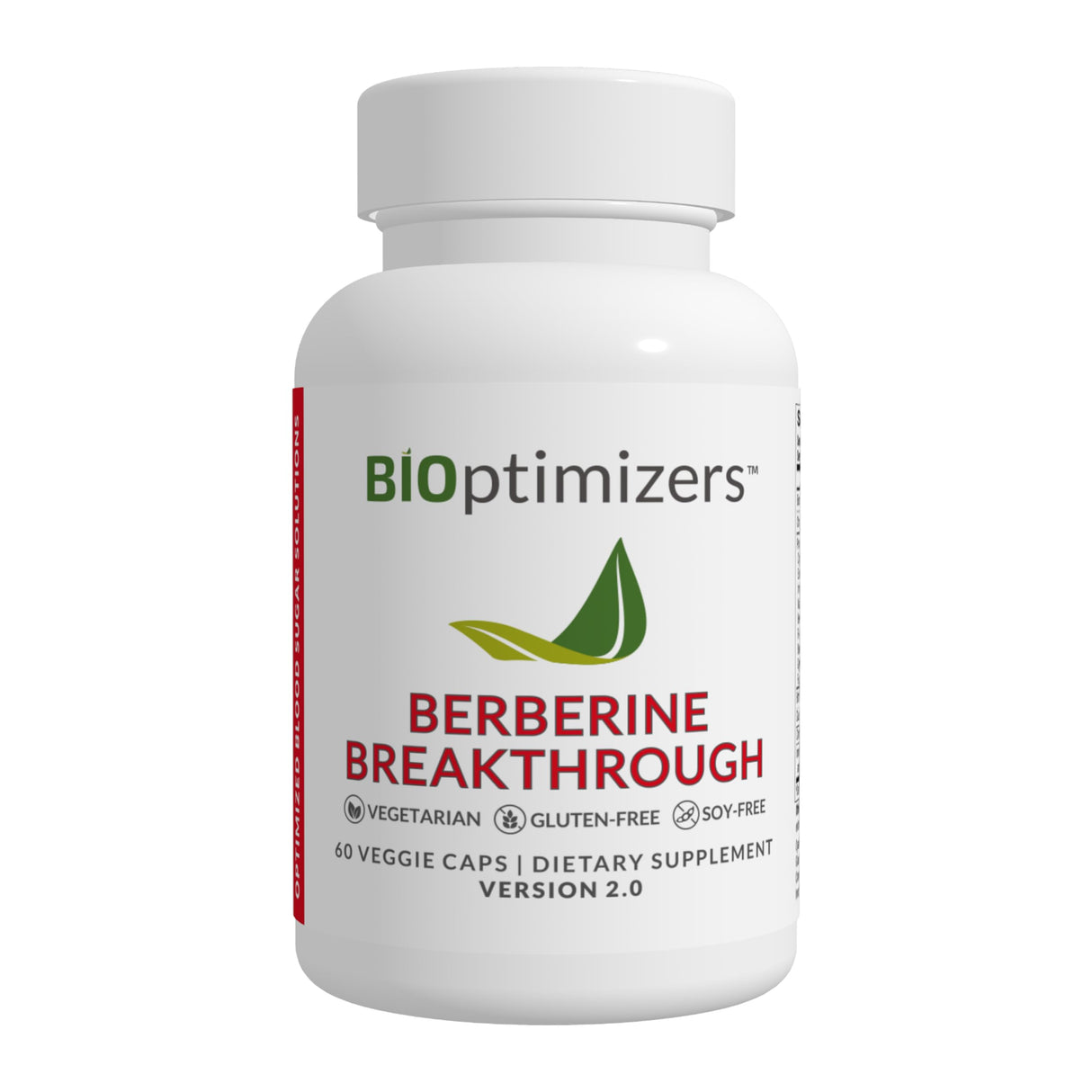 BIOptimizers Berberine Breakthrough 2.0 Supplement, 60 Capsules - Vegetarian, Gluten- and Soy-Free