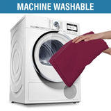 H.VERSAILTEX Linen Textured Table Cloths 60 x 120 Inch Premium Solid Tablecloth Spill-Proof Waterproof Table Cover for Dining Buffet Feature Extra Soft and Thick Fabric Wrinkle Free, Christmas Red