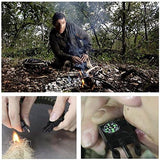 MQQC Kissmi 10 Pack Paracord Bracelet Survival Gear with Compass, Fire Starter, Whistle and Emergency Knife,Best Wildness Survival -Kit for Camping/Hiking