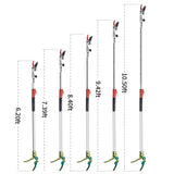 GARTOL Pruner for Garden, Cut Upto 1 Inch & Hold Telescopic Pole Pruner, Fruit Picker with Rotating Blade Head, Lightweight Aluminum Extendable Handle for Tree Branch Cutter, 6.23-10.5 FT, Silver