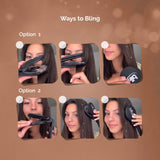 blinger® Starter Kit | Women's Hair Styling Tool + 75 Precision-Cut Glass Crystals | Bling in Seconds! Bedazzling Multi-Faceted Gems | Hair-Safe – Bling In Brush Out