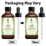 SVA Lemon Eucalyptus Essential Oil – 4 Fl Oz – 100% Natural Citriodora Oil - for Diffuser, Hair Care, Face, Skin Care, Aromatherapy, Scalp and Body Massage, Soap and Candle Making – with Dropper