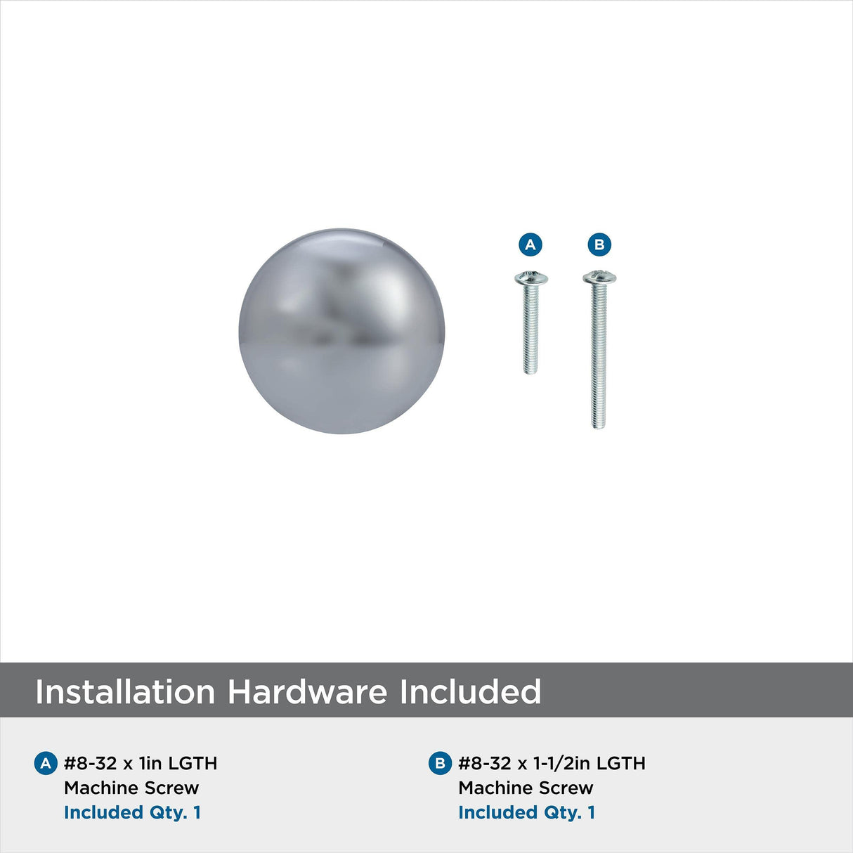 Amerock | Cabinet Knob | Polished Chrome | 1-1/4 inch (32 mm) Diameter | Edona | Drawer Knob | Cabinet Hardware (Pack of 25)