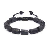HASKARE Natural Stone Tourmaline Crystal Bracelets for Men, Protection Crystals Raw Black Tourmaline Beads Bracelet, Mens Energy Healing Bracelets for Anxiety, Handmade Bracelet Gifts for Men