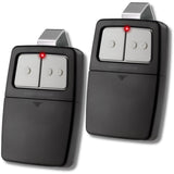 Universal Garage Door Opener Remote 2-Pack for LiftMaster Chamberlain Genie Linear, Replaces Clicker KLIK1U 375UT 375LM, 2-Button Garage Remote for 2 Doors/Gates, Learn Button & Dip Switch