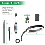 Garpsen Grow Lights for Indoor Plants, Full Spectrum 65'' Plant Light with Gooseneck, 3 Colors Modes and 5 Dimmable Levels, 6/12/16H Timer, 80 LED Height Adjustable Grow Lamp for Plants(Soil Insert)