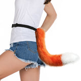 COSYEARS Faux Fur Fox Costume Tail Cosplay Halloween Christmas Party Costume One Size