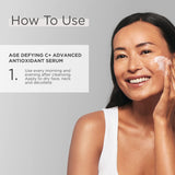 Glytone Age-Defying C+ Vitamin C Serum for Face | 20% Vitamin C, E and Squalane Antioxidant Complex | Reduces Fine Lines & Wrinkles | Hydrating & Anti-Aging Facial Serum for All Skin Types | 1 Fl Oz