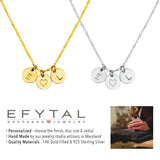 EFYTAL Initial Necklaces for Women, 14K Gold/Sterling Silver, Custom Gift