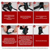 Gviipk Quick Lace Up Ankle Brace Support for Sprained Ankle Wrap, Plantar Fasciitis Relief and Achilles Tendonitis Wrap, Foot Brace Ankle Stabilizer for Men & Women - M