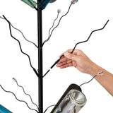 7.2FT Tall Wine Bottle Trees Stand for Garden Decorative, Rustproof Metal Bottle Tree Holder, Holds Up to 15 Bottles (Black)