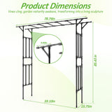 Trellume Garden Arch Trellis - 78.7" L×85.4" H Flat Top Garden Arch, Sturdy and Rustproof Garden Arch Trellis for Climbing Plants Outdoor, Arbor Trellis for Backyard, Patio, Lawn, Wedding(20MM Pipe)