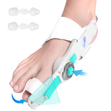 HUQKIYA Bunion Corrector for Women & Men, Orthopedic Bunion Splint with Toe Separator Adjustable Toe Straightener Suitable for Left/Right Feet Hallux Valgus Relief (White 1Pcs)
