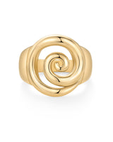 PAVOI 14K Yellow Gold Plated Chunky Swirl Statement Ring