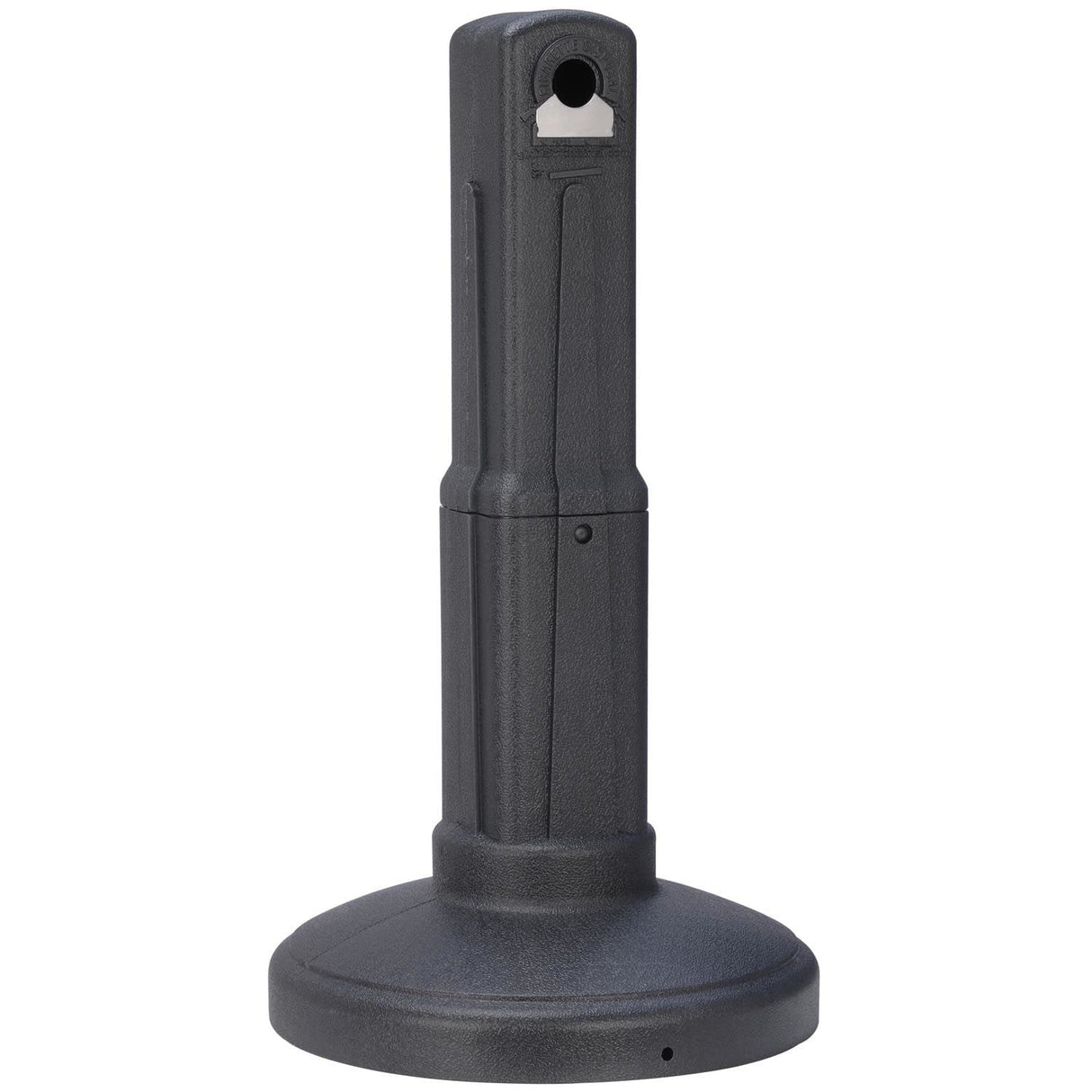 Global Industrial Large Capacity Free Standing Outdoor Ashtray with Round Base, 15" Diameter x 39"H, 5 Gallon Capacity Cigarette Receptacle, Plastic, Black