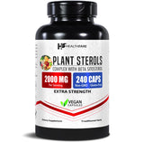 Healthfare Plant Sterols Capsules 2000mg | 240 Vegan Capsules | Beta Sitosterol & Phytosterol Complex | Plant-Based Supplement | Non-GMO & Gluten-Free | Made in The USA