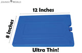 Johnny World Nice & Cold - Large Slim Ice Pack 12" x 8" – Reusable Freezer Pack for Coolers, Lunch Boxes, Camping, Beach, and Travel – Fill with Water, Freeze, and Reuse – Long-Lasting Cold