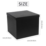 YINUOYOUJIA Large Black Gift Box with Lid 12x12x10 Inches