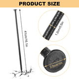 MIVIDE 12 Pack 16 Inch Black Rebar Stakes, 1/2 Inch Diameter, Galvanized Steel Ground Anchors, Heavy Duty Metal Rebar Stakes for Speed Bumps, Garden Plants, Wheel, Wood, Tent