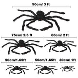 Boogem Halloween Spider Decorations 6 Pack: Giant Spider Outdoor Decoration