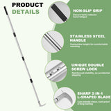Envanptaz Crack Weeder, 63" L-Shaped Stainless Steel Crevice Weeding Tool