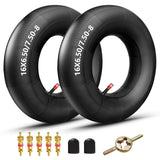 FVRITO 16x6.50-8 16x650-8 16x7.50-8 16x750-8 Inner Tube With Straight Valve Stem Gap for Golf Cart,Tractor,Lawn Mower, Snow throwers,Tillers,Trailers,Wheelbarrows and ATV Pack of 2