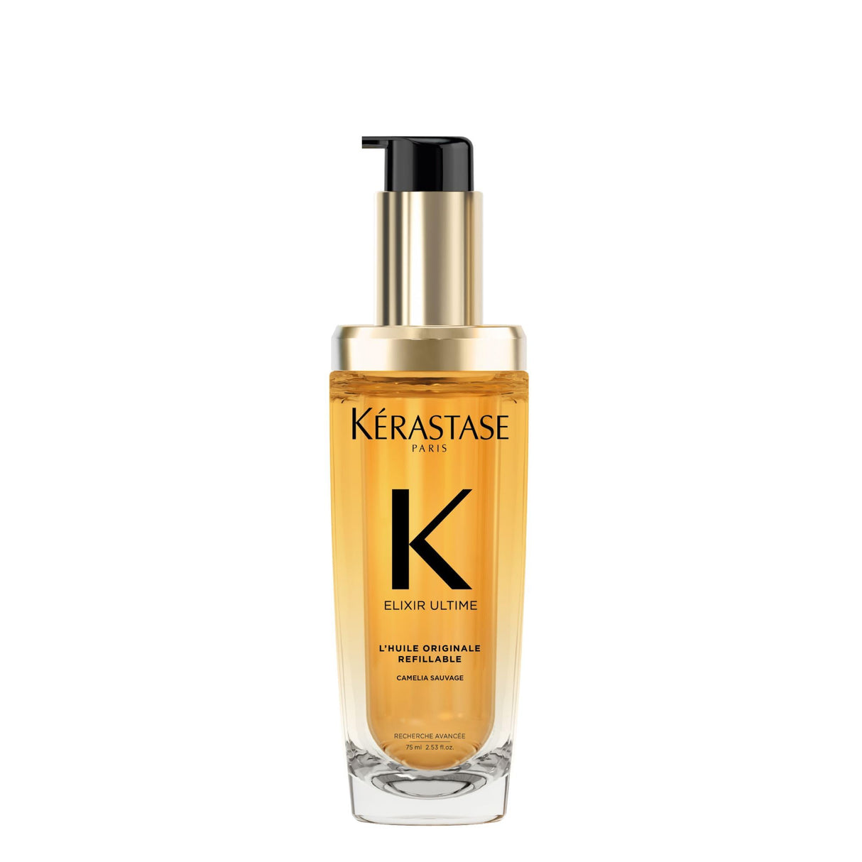KÉRASTASE New Elixir Ultime Refillable L'Huile Original Hair Oil, Hydrating Oil Serum to Smooth Frizz and Add Shine with Wild Camellia, Strengthens and Provides Heat Protection, All Hair Types