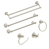 Moen Preston Collection Brushed Nickel 18-Inch Single Bathroom Towel Bar, DN8418BN