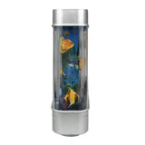 Tokenkuko Fake Motion Fish Tank Mini Aquarium, Artificial Tropical Decorative Lamp Night Light with Moving Fish, Gift for Family(US Plug)