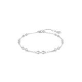 Swarovski Remix Collection strand, Round cut, clear, Rhodium finish