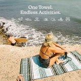 Nomadix Original Towel - Perfect for Beach, Pool, Travel, Camping, Yoga - Made with Recycled Materials - Super Absorbent - Sand Resistant