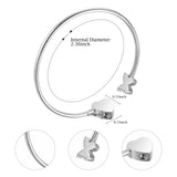 XIUDA Urn Bracelet for Human Ashes Butterfly Heart Ash Bracelet for Women Stainless Steel Openable Cuff Bangle Cremation Bracelet - Always in My Heart