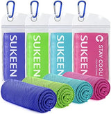 Sukeen 4 Pack Cooling Towel (40"x12"), Ice Towel, Soft Breathable Chilly Microfiber Towel for Sports, Workout & More Activities