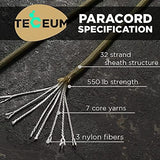 TECEUM 5/32" Paracord Rope 1000 – 1000ft / 200ft / 100ft / 50ft – Tactical Parachute Cord 4mm – 45+ Colors – Nylon String for Survival & Camping Gear – Stripe Cord for Survival – Utility Rope