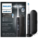 Philips Sonicare ProtectiveClean 5100 Rechargeable Electric Toothbrush, with Pressure Sensor, 3 Cleaning Modes, SmarTimer and QuadPacer, 14-Day Battery Life, Travel Case, Black, Model HX6850/60
