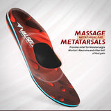 VALSOLE Heavy Duty Support Pain Relief Orthotics - 220+ lbs Plantar Fasciitis High Arch Support Insoles for Men Women,Flat Feet Orthotic Insert,Work Boot Shoe Insole,Absorb Shock with Every Step(Red)