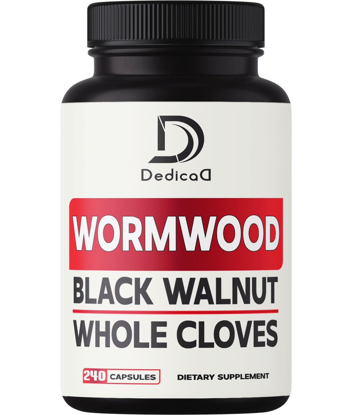 DEDICAD Sweet Wormwood Capsules 1500mg with Black Walnut & Cloves - 240 Vegan Capsules - Artemisia Annua Supplement for Digestive System, Immunity
