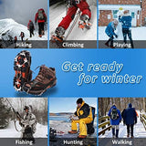WIN.MAX Crampons for Shoes, Traction Cleats Ice Snow Grips with 19 Stainless Steel Spikes, Shoe Talons Anti - Slip Boots Spikes for Walking, Jogging, Climbing and Hiking