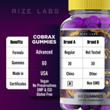 (5 Pack) CobraX Gummies, CobraX Gummies for Men, Cobra X Performance Support Ultra Pure Supplement Gomitas Advanced Formula Energy Review Stamina Performance (300 Gummies)