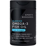 Sports Research Triple Strength Omega 3 Fish Oil - Burpless Fish Oil Supplement w/EPA & DHA Fatty Acids from Single-Source Wild Alaskan Pollock - 1250 mg, 180 ct