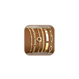 HERIER Gold Bangle Bracelets Stack for Women 14K Gold Plated Cuff Bracelet Set Jewelry for Women Trendy