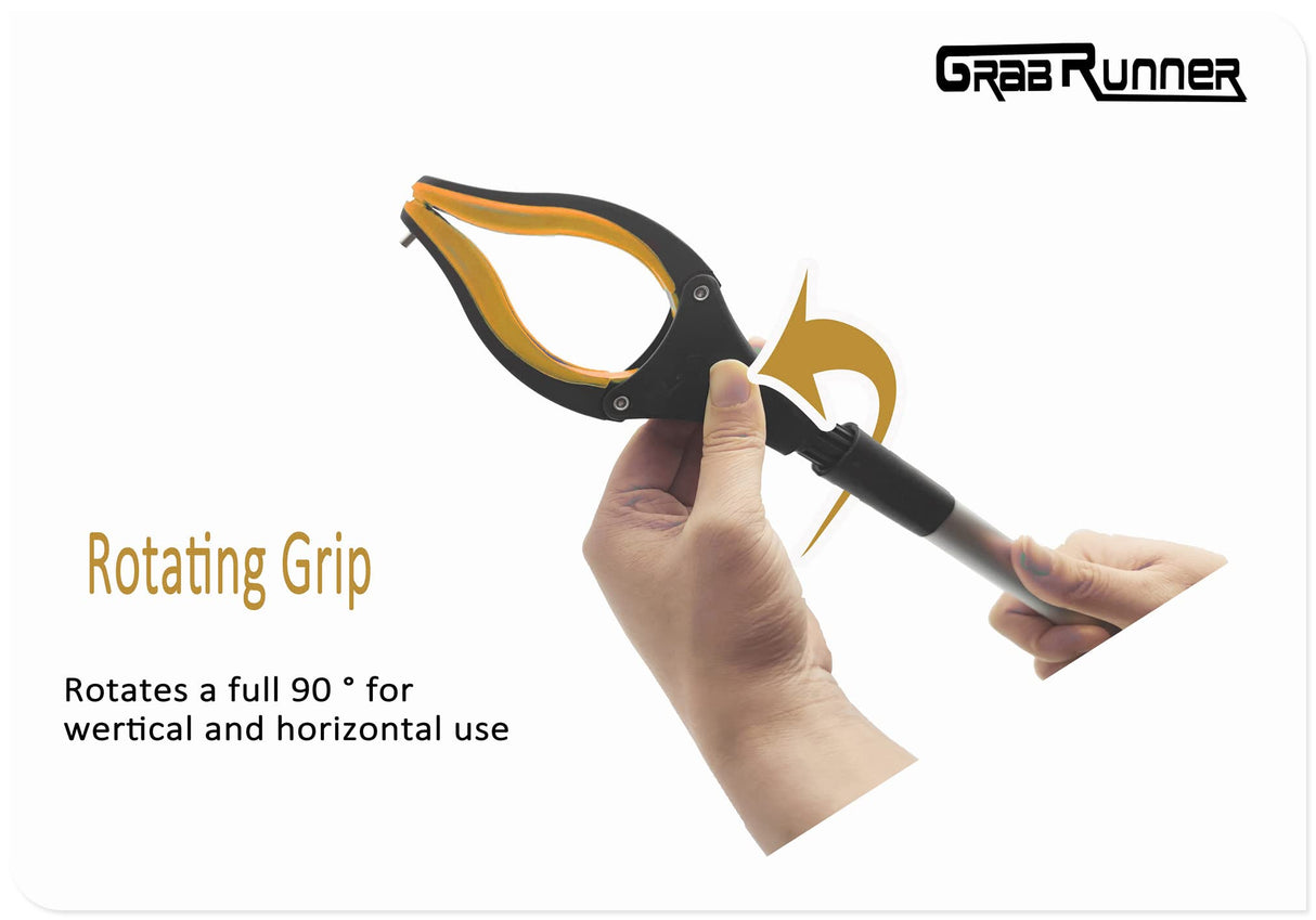 Grabber Reacher Tool - 32” Reacher Grabber Tool with Strong Magnetic and Swivel Head - FDA Registered Heavy Duty Pick Up Stick Grabbers for Seniors, Trash, Surgery Recovery Must Haves Gifts(Yellow)