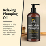 M3 Naturals Firming Body Massage Oil with Collagen & Stem Cell – Helps Smooth The Appearance of Cellulite & Improve Skin Texture – Refreshing Aromatherapy Body Oil for Legs & Full Body – 16 Fl Oz