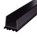 M-D Building Products Vinyl Cinch U-Shape Door Bottom Seal, Slide-On Weatherstripping Draft Stopper, Easy to Install, Fits 36” x 1-3/4” Doors, Fills 3/8”- 3/4” Gaps, 43339, Black