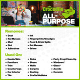 Crocodile Cloth All-Purpose Cleaning Wipes – 80 Count, 15"x10" Extra Large Plant-Based Disposable Cloths – Moist, Absorbent, Safe on Skin, Multi-Surface Use